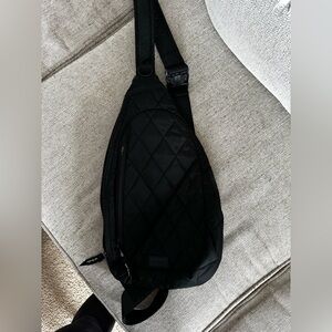 Vera Bradley Black Quilted Sling Bag
